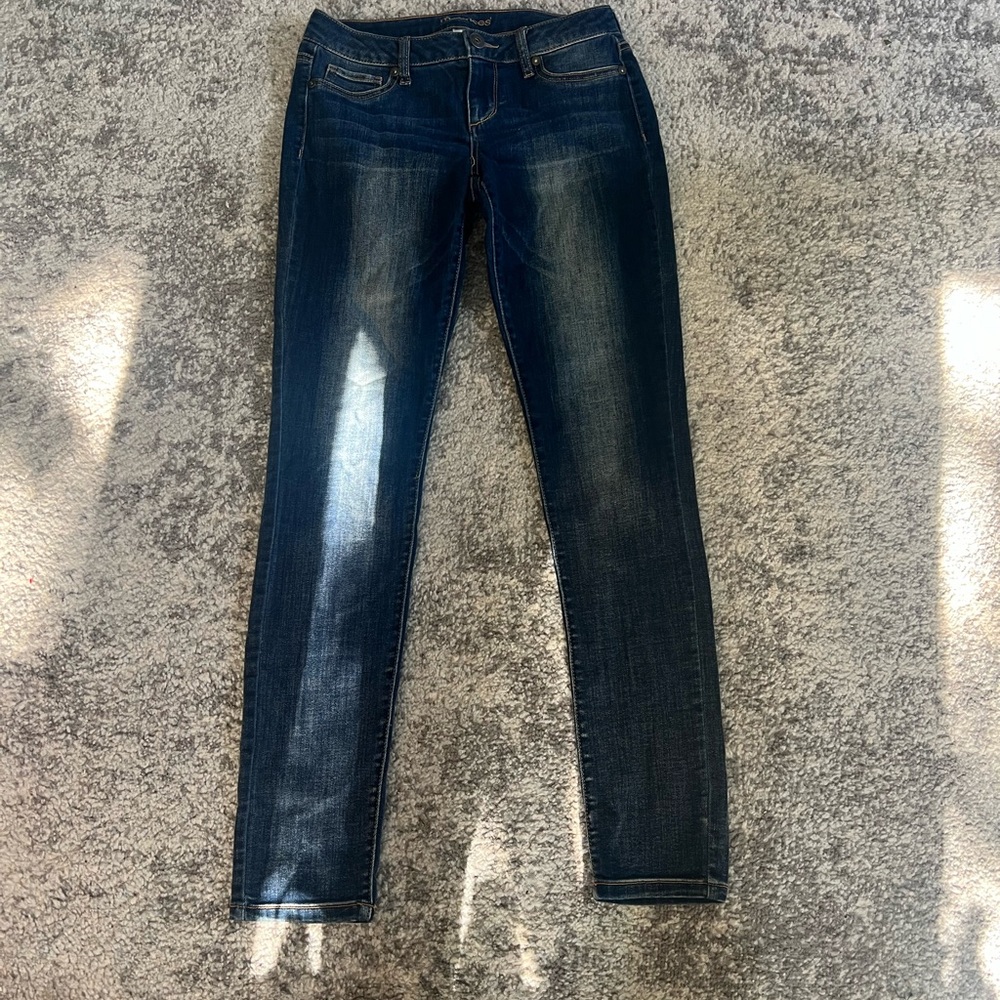 Maurices Blue Jeans with Natural Wear Patterns
